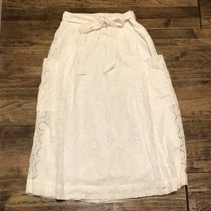 Lilly Pulitzer Resort White Eyelet Pier Midi Skirt